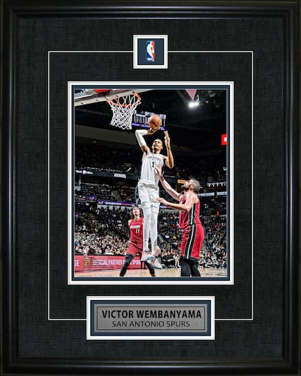 Victor Wembanyama Framed Pin & Plate Spurs 16" x 20"